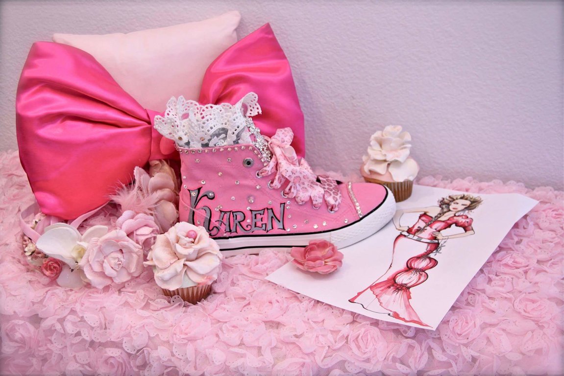 Custom Made Pink Quinceañera Shoes