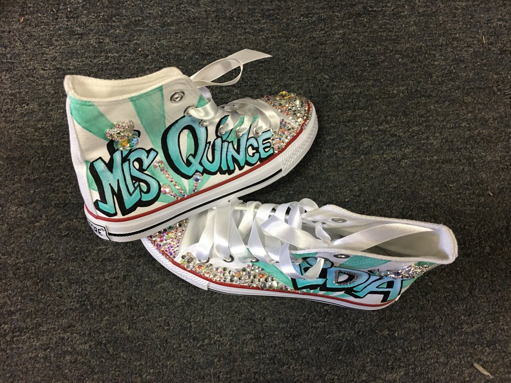 Quinceanera Shoes Grafiti Style