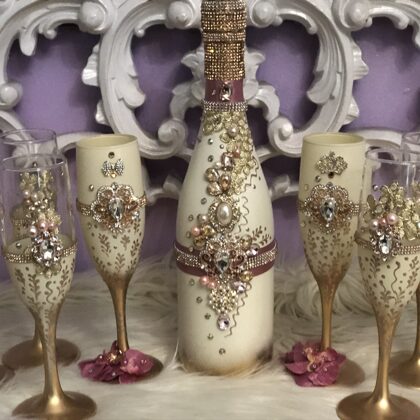 Quinceanera Champagen Set - Decorative Only