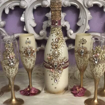 Quinceanera Champagne Set - Decorative Only