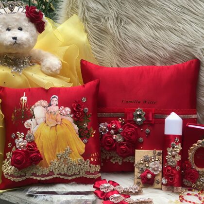 Quinceanera Pillows And Candle