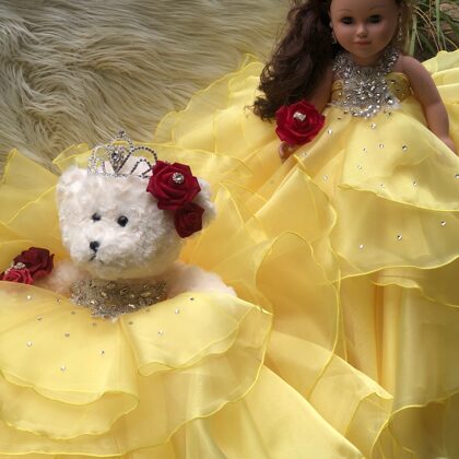 Quinceanera Teddy Bear And Last Doll