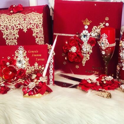 Quinceanera Bible - Sign Book And Pen - Photo Album