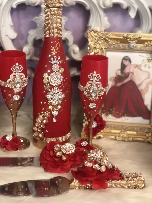 Quinceanera Champagne Set - Decorative Only