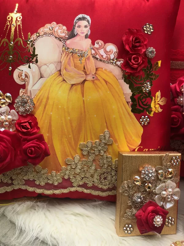 Quinceanera Pillow And Rosary