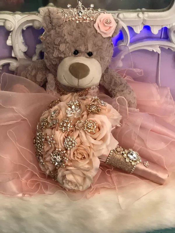 Quinceanera Bouquet And Teddy Bear