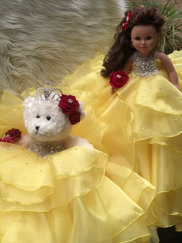 Quinceanera Teddy Bear And Last Doll